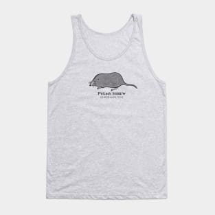 Pygmy Shrew with Common and Scientific Names - animal design Tank Top